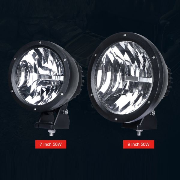 7'' 9" 50W LED Driving Light For Car 12V 24V Fog Lamp 4x4 Offroad Truck 4WD SUV ATV Boat UTV 7 Inch 50W Flood Beam