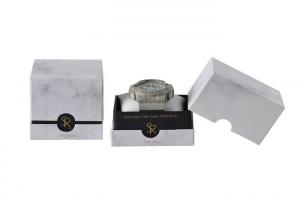 China Cardboard Morden Marble Gift Box , Single Watch Gift Boxes With Pillow on sale