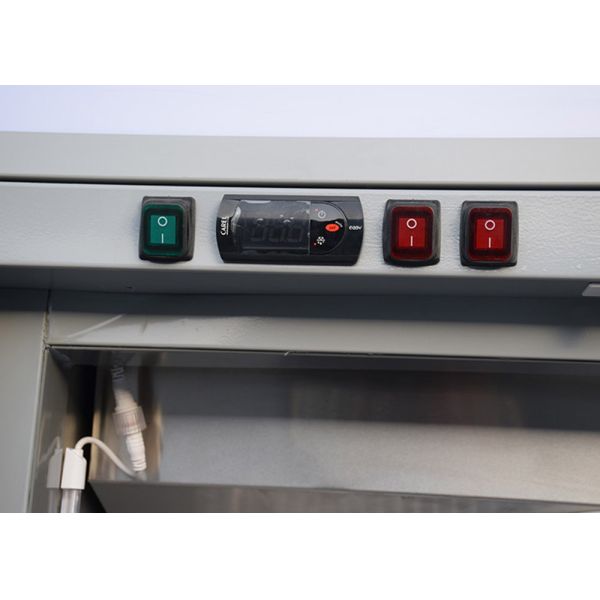 Top Mount Three Door Upright Glass Door Freezer Vertical