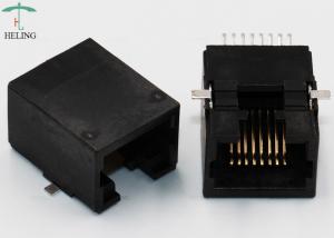 Wholesale 8P8C Unshielded SMT RJ45 Connector Right Angle MJ88-B211-RNS1 Black Color from china suppliers
