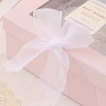 White Gift Set Box Transparent PVC Birthday Box With Silk