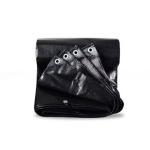 Black Tarpaulin with 500D-1500D Yarn Count Waterproof Tarp Heavy Duty Sheet HQ