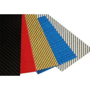 Wholesale Carbon Fiber Sheet 3K Twill or Plain Colorful Kevlar Impact Resistant piece in different thickness from china suppliers