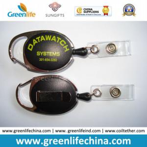 Wholesale Oval Heavy Duty Black Carabiner Badge Reel Holder W/Vinyle Strap from china suppliers