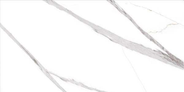 White Full Body Polished Porcelain Floor Size 750x1500 Large Format Marble Look