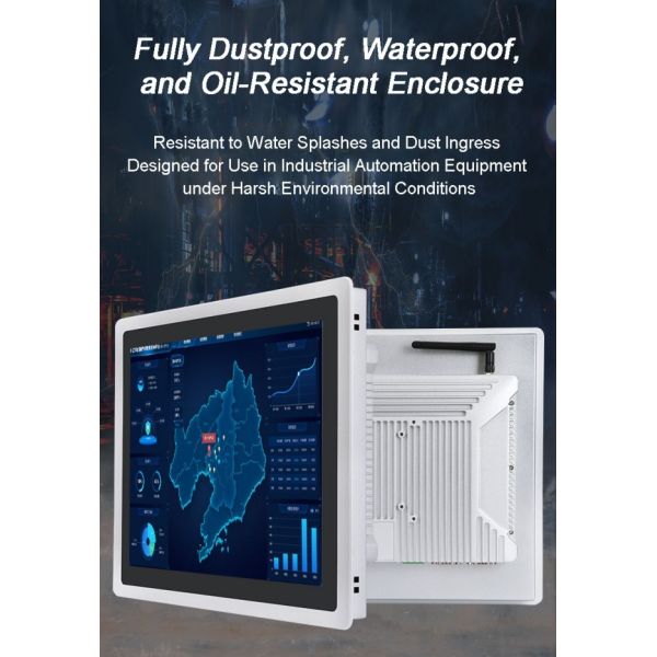 15 Inch Embedded Capacitive Touchscreen All-in-one Industrial Control panel IP65 Waterproof Panel Pc