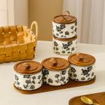 Vintage Inspired Ceramic Jar for Microwavable Food and Sealed Jewelry in
