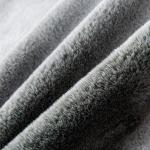 White Tip Color Printing Mink Rabbit Fur Fabric for Garments 133×100 Density and