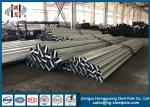 Anti Corosion Steel Electric Pole , Steel Power Pole High Voltage Transmission