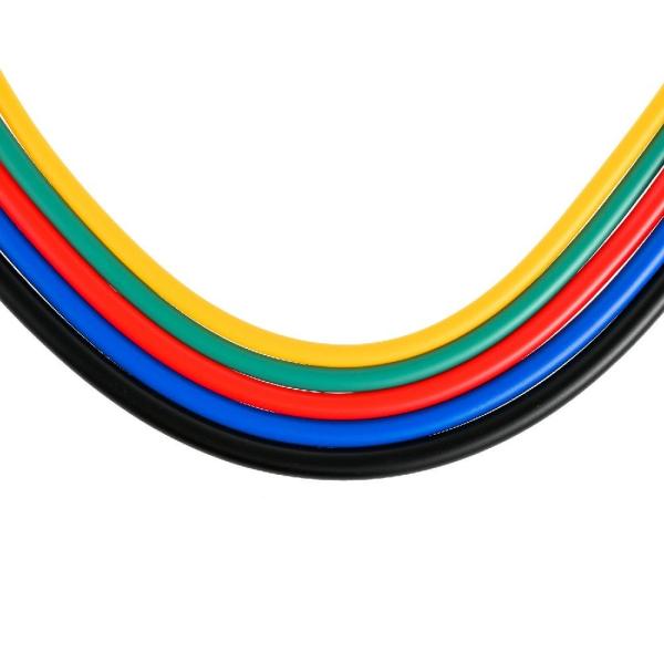 Bodybuilding Home Exercise Equipment Professional Weight Training TPE Fitness Elastic Rubber Resistance Bands Set