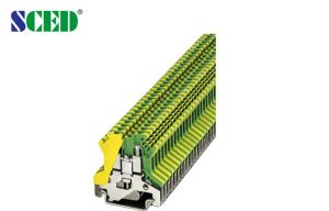 Wholesale Double Decks 30 - 12 AWG 2.5mm2 Width 5.2mm Din Rail Terminal Blocks Ground Type from china suppliers