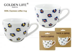 Wholesale Eco Friendly Espresso Coffee Mugs Flowers Design 90ml Capacity Personalized Gift from china suppliers
