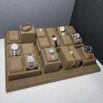 Coffee Color Luxury Watch Display Rectangle Wood Watch Set Box