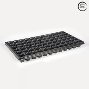 Wholesale Black Industrial PS 50-Holes Seedling Tray Durable and Lightweight for Optimal Growth from china suppliers