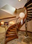 Wrought Iron Interior Stair Railings Spiral Staircase Glass Curved Banister