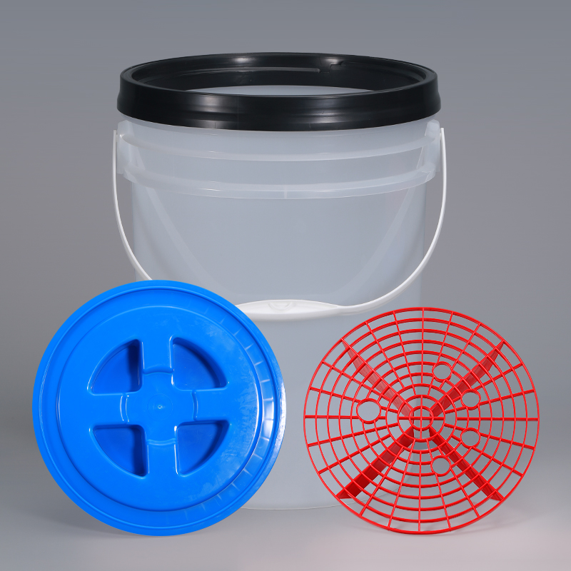 Black 5 Gallon Auto Car Washing Bucket With Seperate Insert Gamma Lid