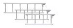 Aluminum Alloy Hospital Bed Accessories , 1200mm Long Hospital Bed Rails