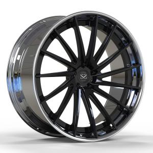 Wholesale 2 Piece Disc Black Barrel Polished Aluminum Alloy Wheels For Mercedes Benz C63 Forged Rims from china suppliers
