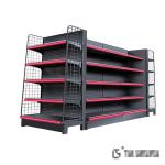 Corrosion Free Gondola Shelf Rack , Powder Coating Gondola Wall Shelving Morden