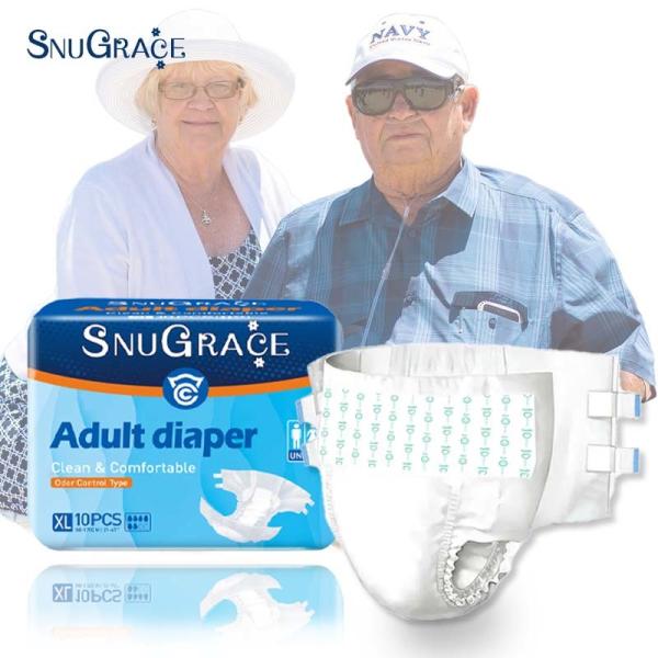 Anti-Leak 3D Leak Prevention Channel Adult Diapers for Elderly Incontinence by