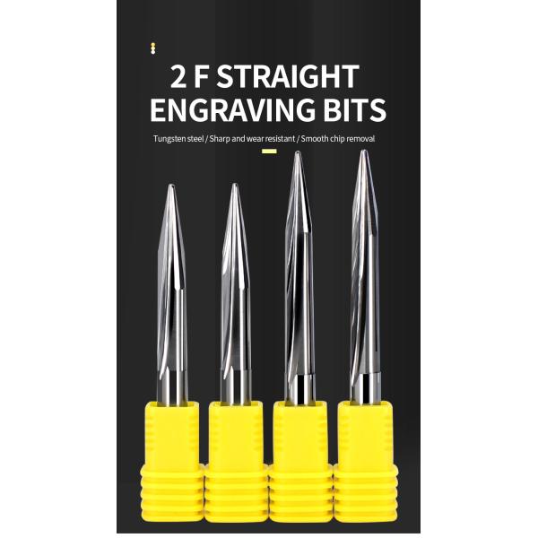 Wholesale CNC Double Edged Straight groove Pointed Milling Cutter Used for Wood Processing