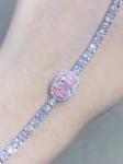 2.87ct Pink Diamond Tennis Bracelet Oval Cut Loose Synthetic Diamonds