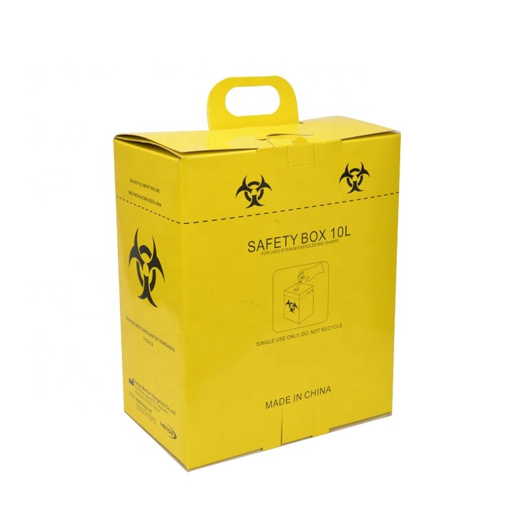15L Biohazard Disposal Container Customized Logo Needle Collection Box sharp box packaging boxes