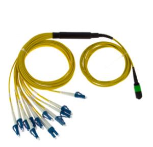 Wholesale LSZH / PVC SM MPO To LC Fiber Optic Pigtail 12 Core from china suppliers