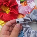 Durable Brown Stretchy Hair Ties Pack Ring Girls LED Luminous Satin Colorful