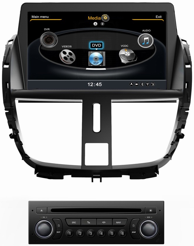 Ouchuangbo S100 Platform Car DVD radio For Peugeot 207 With Audio Sat Nav Headunit Multimedia System