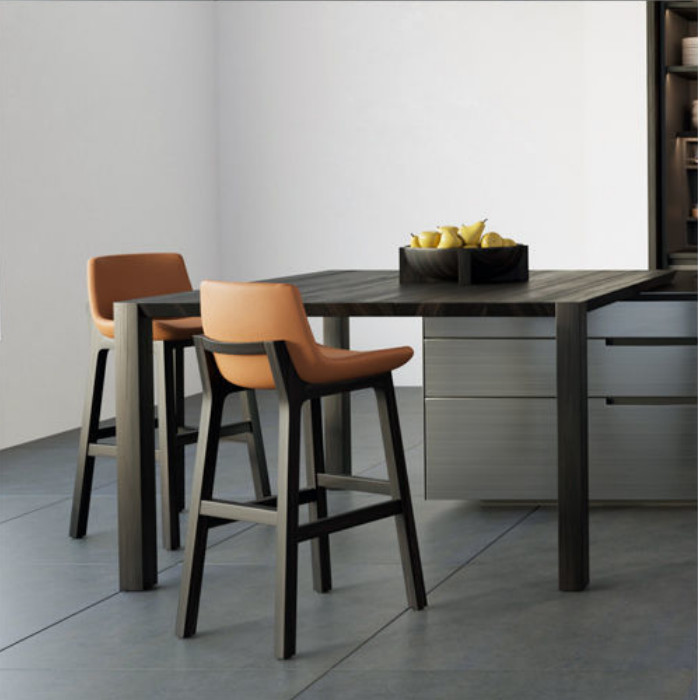 L Shape Modern Modular Kitchen Cabinets With Corner Pantry And Island Family Use