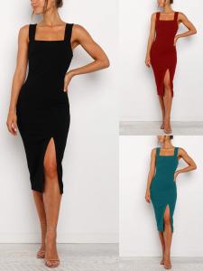 Wholesale 2023 Spring and Summer Amazon Women′s Explosive Independent Station Square Collar Sling Bag Hip Party Dress from china suppliers