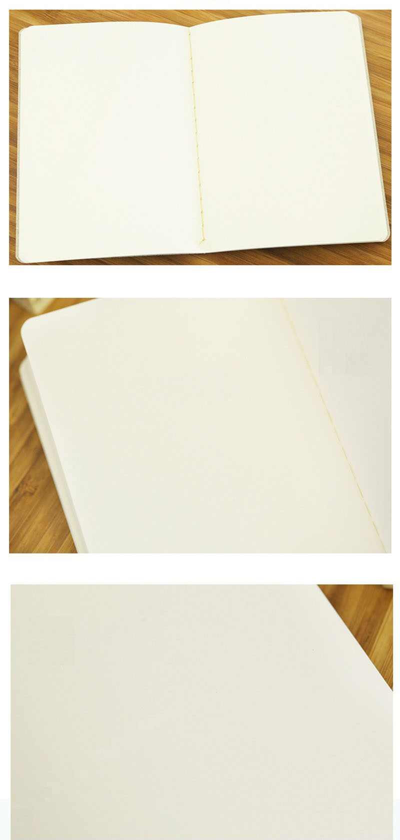 Retro Kraft Paper Blank Memo Pad Sketch Book Notepad for Office Creative Note-taking