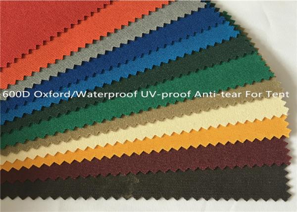 100%P 600D Oxford Fabric Coated Waterproof Canopy Fabric Yarn-Dyed Anti-Tear UV