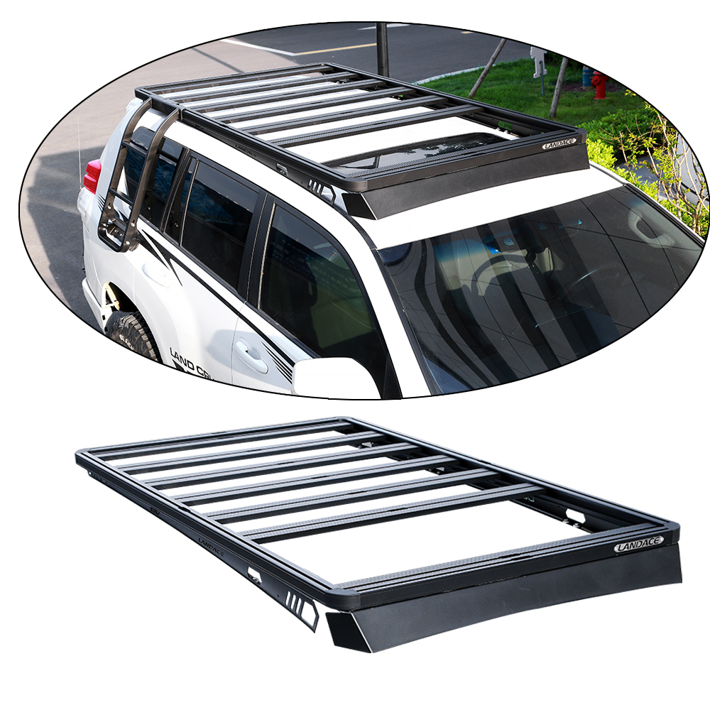 LC300 Roof Luggage Rack Black Off Road Cargo Basket Powder Coated