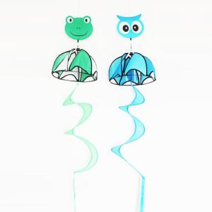 Wholesale Spring Seasonal wind spinner spiral frog and owl from china suppliers