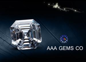 Wholesale Colorless Asscher Cutting Shape lab created moissanite 4.5 MM Diamone from china suppliers