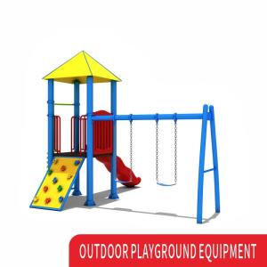 Wholesale Custom Children Indoor Outdoor Playground Slide Equipment With Slide And Swing from china suppliers