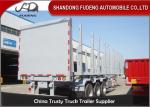 Timber Transport Logging Semi Trailer , 2 / 3 Axles Flatbed Trailer