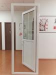 White PVC Hinged Door Customizable Size Pvc Swing Door Zinc Alloy Hardware