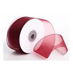100% Polyester 38mm Organza Ribbon , Eco Frindly Satin And Organza Ribbon