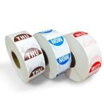 Oilproof Removable Food Date Stickers UV Coating Sticky Postage Labels