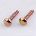 Yellow Round Head Square Neck Bolt For Industrial Fastening Connection