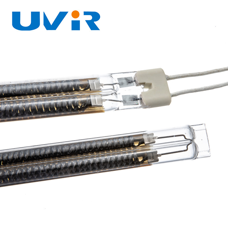 15x33 TL1145 Twin Tube Quartz Heater Lamp , Gold Coating Ir Heating Lamp