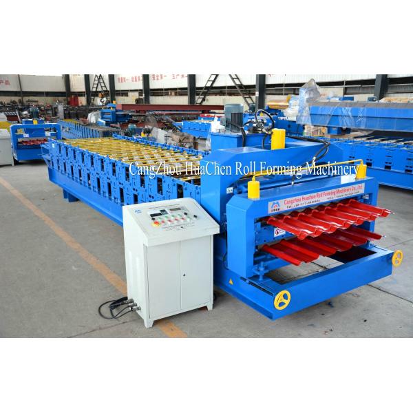 Corrugated Iron cold roll forming equipment , Concrete Roof Tile making Machine