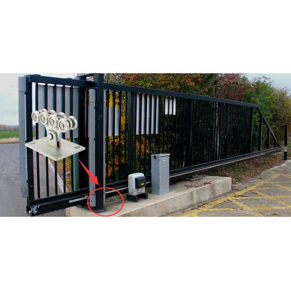 Steel Silver Galvanized Small 8 Carriages Wheels For Sliding gate automation system Cantilever Gate Wheel