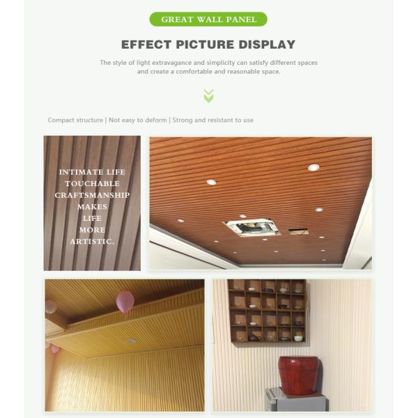 Recyclable PVC Wall Ceiling Panel WPC Plastic Cladding Wood Composite