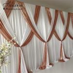 Wedding Decoration Backdrop Curtain White Gold Double Cloth Custom Backdrop