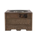 Outdoor Courtyard Charcoal Fire Pit Table Multifunctional Heating Barbecue Grill