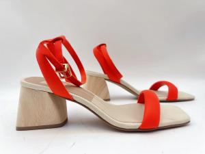 Wholesale Orange Ladies Soft Leather Sandals Single Strap Open Toe With Soft Nappa Leather Upper from china suppliers